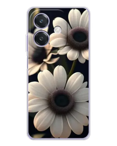 Чохол для OPPO A3x з картинкою «Білі маргаритки макро»