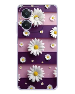 Чохол для OPPO A3x з картинкою «Ромашки на фіолетовому»