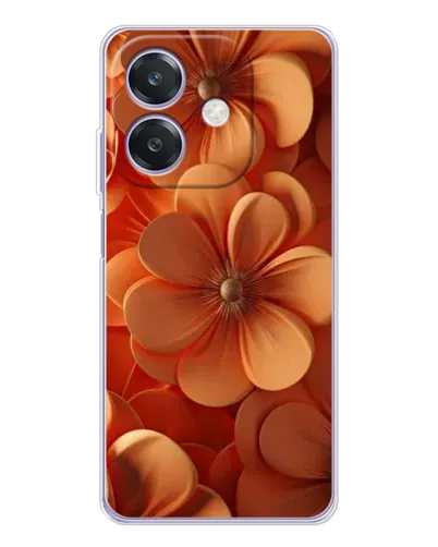 Чохол для OPPO A3x з картинкою «Помаранчева макро квітка»