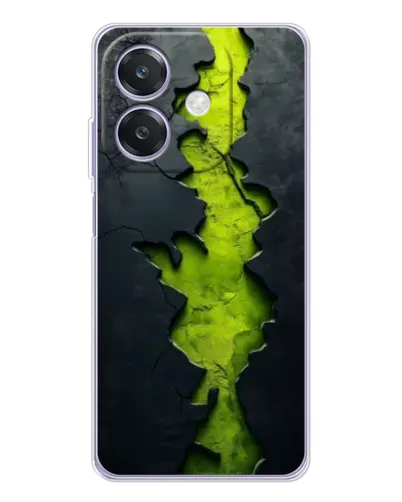 Чохол для OPPO A3x з картинкою «Салатовий розлом скелі»