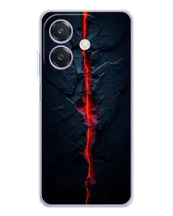 Чохол для OPPO A3x з картинкою «Червона лавова тріщина»