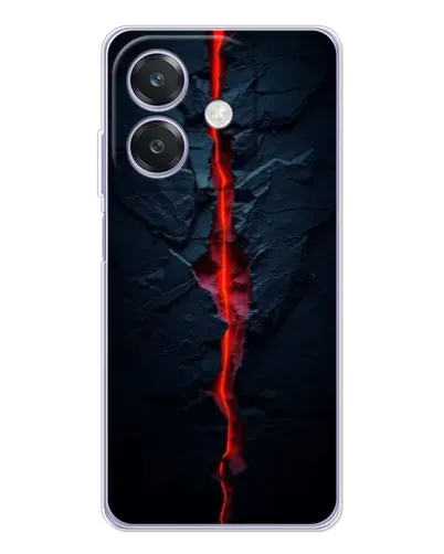 Чохол для OPPO A3x з картинкою «Червона лавова тріщина»