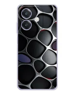 Чохол для OPPO A3x з картинкою «Об'ємна темна решітка»
