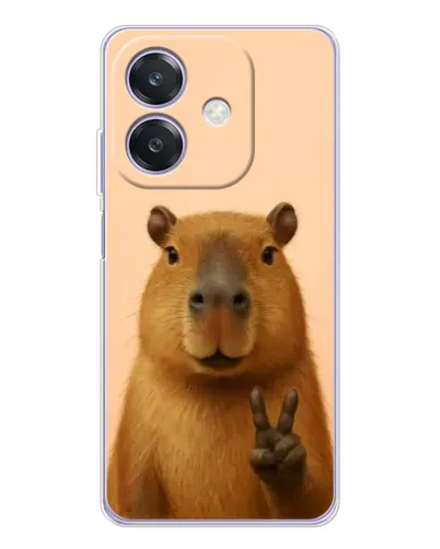 Чехол для OPPO A3x с картинкой «Капибара виктория» Чехол для OPPO A3x с картинкой «Капибара виктория»