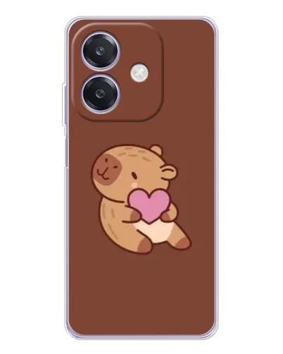 Чехол для OPPO A3x с картинкой «Капибара с сердцем» Чехол для OPPO A3x с картинкой «Капибара с сердцем»