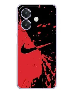 Чохол для OPPO A40m з картинкою «Червоні бризки Nike»