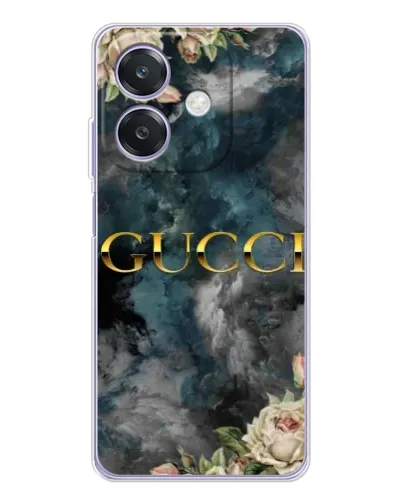 Чехол для OPPO A40m с картинкой «Абстрактные цветы Gucci»