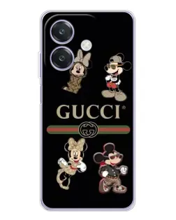 Чохол для OPPO A40m з картинкою «Gucci — герої Disney та монограма»