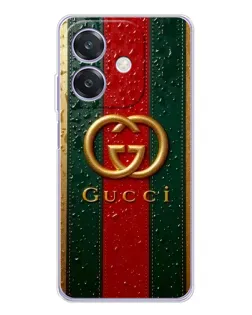 Чохол для OPPO A40m з картинкою «Gucci — фірмова смуга та золото»