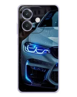 Чехол для OPPO A40m с картинкой «Взгляд BMW с синими фарами»
