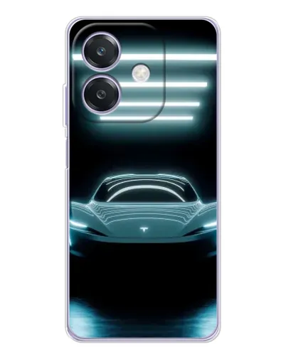 Чехол для OPPO A40m с картинкой «Tesla в неоне» Чехол для OPPO A40m с картинкой «Tesla в неоне»