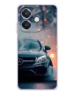Чехол для OPPO A40m с картинкой «Mercedes — ночной город»