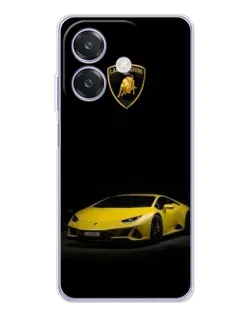 Чехол для OPPO A40m с картинкой «Lamborghini желтый акцент»