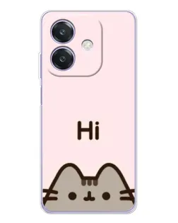 Чехол для OPPO A40m с картинкой «Пушин говорит Hi» Чехол для OPPO A40m с картинкой «Пушин говорит Hi»