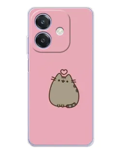 Чехол для OPPO A40m с картинкой «Pusheen сердце»