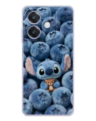 Чехол для OPPO A40m с картинкой «Стич и голубика»