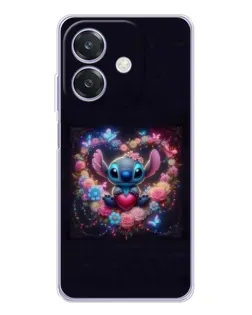 Чехол для OPPO A40m с картинкой «Stitch в цветах»