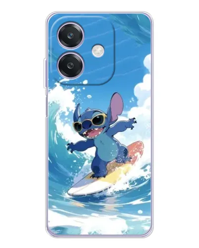 Чехол для OPPO A40m с картинкой «Стич на волне»
