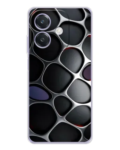 Чехол для OPPO A40m с картинкой «Объемная темная решетка»