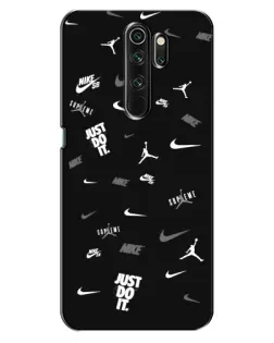 Чехол для OPPO A5 (2020) с картинкой «Nike Black Pattern»