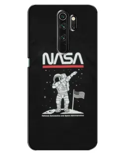 Чехол для OPPO A5 (2020) с картинкой «NASA — шагаем по Луне»