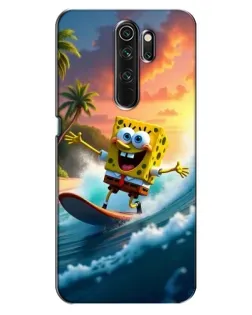 Чехол для OPPO A5 (2020) с картинкой «Губка Боб серфингист»