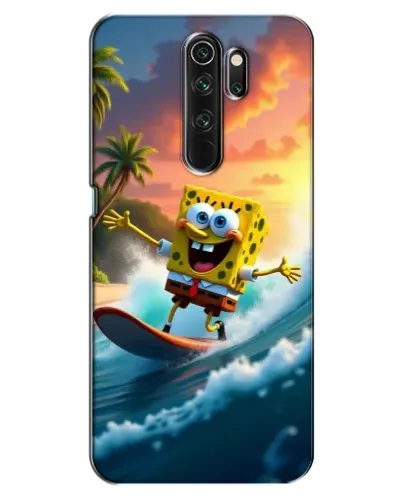 Чехол для OPPO A5 (2020) с картинкой «Губка Боб серфингист»