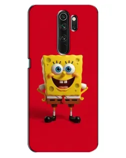 Чехол для OPPO A5 (2020) с картинкой «Спанч Боб на красном»