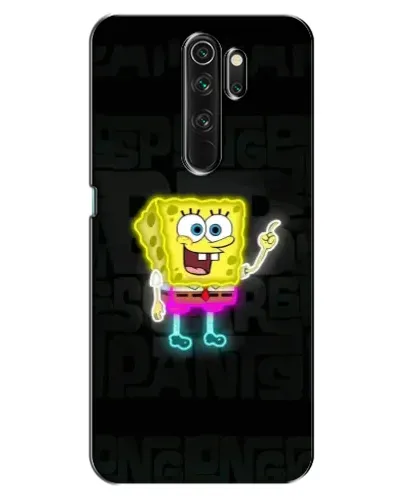 Чехол для OPPO A5 (2020) с картинкой «Неоновый Губка Боб»