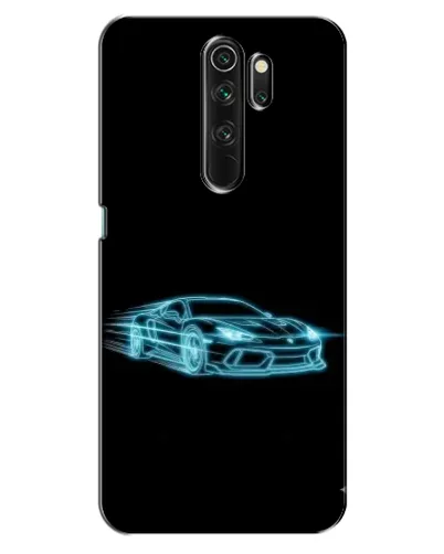 Чехол для OPPO A5 (2020) с картинкой «Неоновый контур Lamborghini»