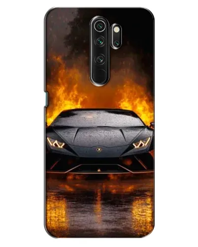 Чехол для OPPO A5 (2020) с картинкой «Lamborghini в огне»