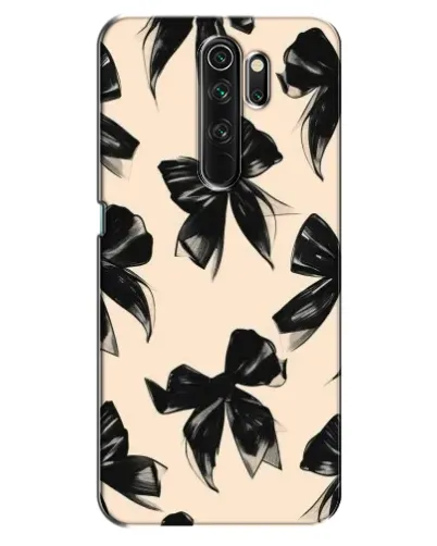 Чехол для OPPO A5 (2020) с картинкой «Паттерн черные банты»
