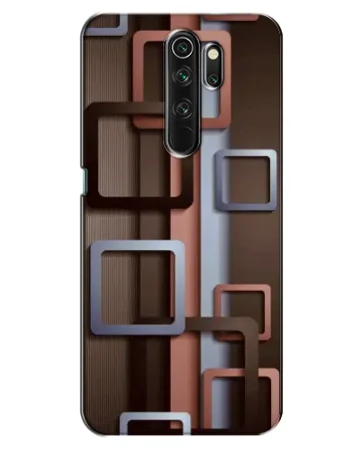 Чехол для OPPO A5 (2020) с картинкой «Коричневые объемные квадраты»
