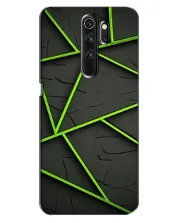 Чехол для OPPO A5 (2020) с картинкой «Зеленые геометрические линии»