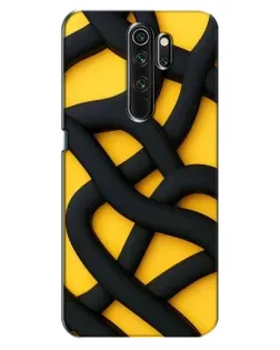 Чехол для OPPO A5 (2020) с картинкой «Черное желтое переплетение»