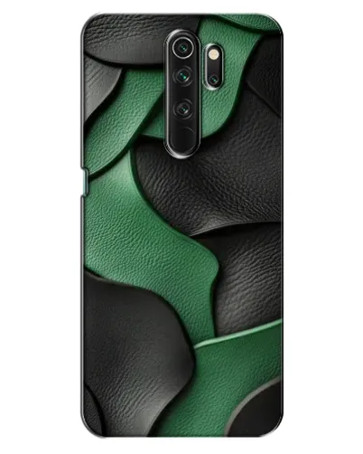 Чехол для OPPO A5 (2020) с картинкой «Зеленые кожаные волны»