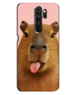 Чехол для OPPO A5 (2020) с картинкой «Капибара с языком»