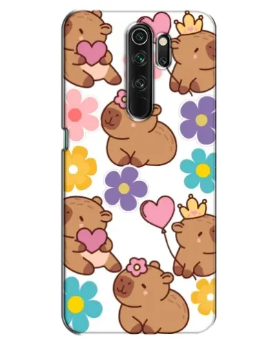 Чехол для OPPO A5 (2020) с картинкой «Цветочный паттерн капибар»