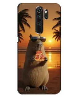 Чехол для OPPO A5 (2020) с картинкой «Капибара с пиццей»