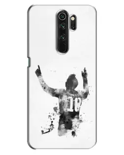 Чохол для OPPO A5 (2020) з картинкою «Чорно-білий силует Мессі»