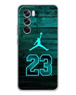 Чехол для OPPO A5 5G с картинкой «Jordan Cyan 23»