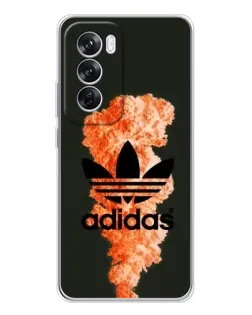 Чехол для OPPO A5 5G с картинкой «Оранжевый дым Adidas»