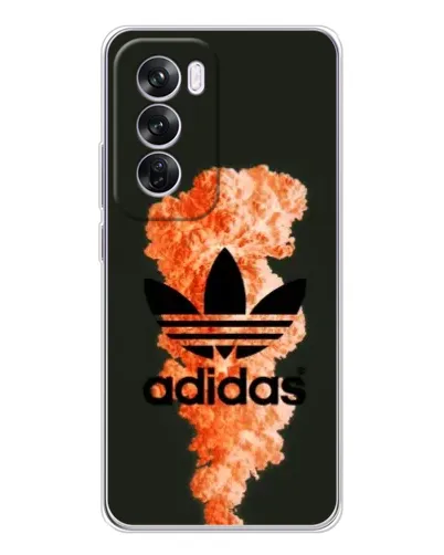 Чехол для OPPO A5 5G с картинкой «Оранжевый дым Adidas»