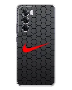 Чохол для OPPO A5 5G з картинкою «Nike — карбонова сітка»