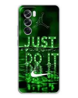 Чехол для OPPO A5 5G с картинкой «Зеленый неоновый Nike»