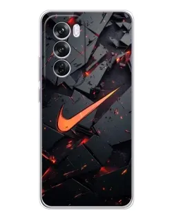 Чехол для OPPO A5 5G с картинкой «Nike — эффект разломов»