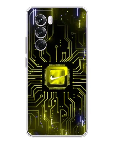 Чехол для OPPO A5 5G с картинкой «Nike — золотая искра» Чехол для OPPO A5 5G с картинкой «Nike — золотая искра»