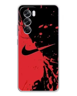 Чехол для OPPO A5 5G с картинкой «Красные брызги Nike»