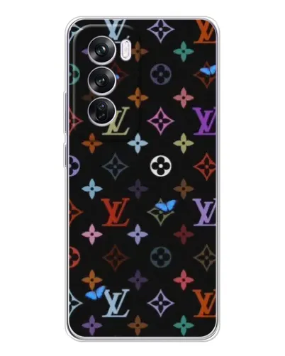 Чехол для OPPO A5 5G с картинкой «Цветная монограмма LV»