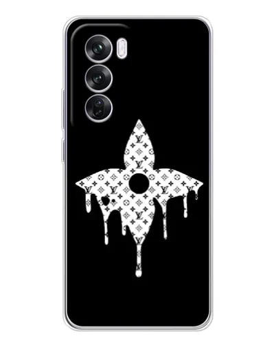 Чехол для OPPO A5 5G с картинкой «Цветочная монограмма»